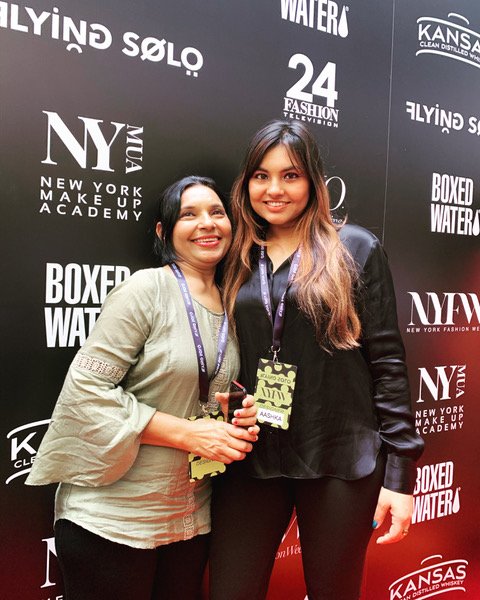 With Beena Mehta, Managing Director of Surgichem, at New York Fashion Week