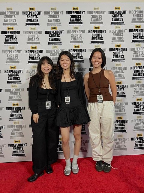 Indie Short Fest, with Cheryl Wenjing Xia (Production Designer) and Abby Fangjian Li (Director of Popcorn).